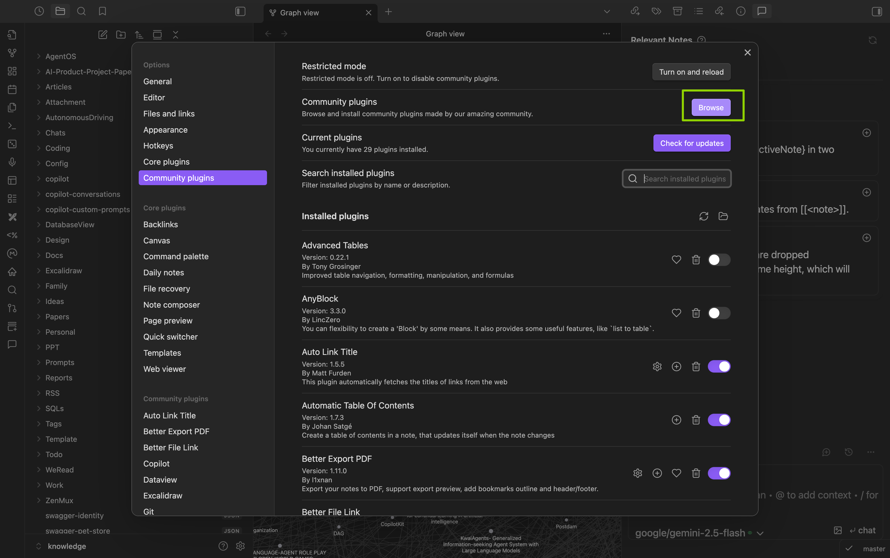 Browse community plugins
