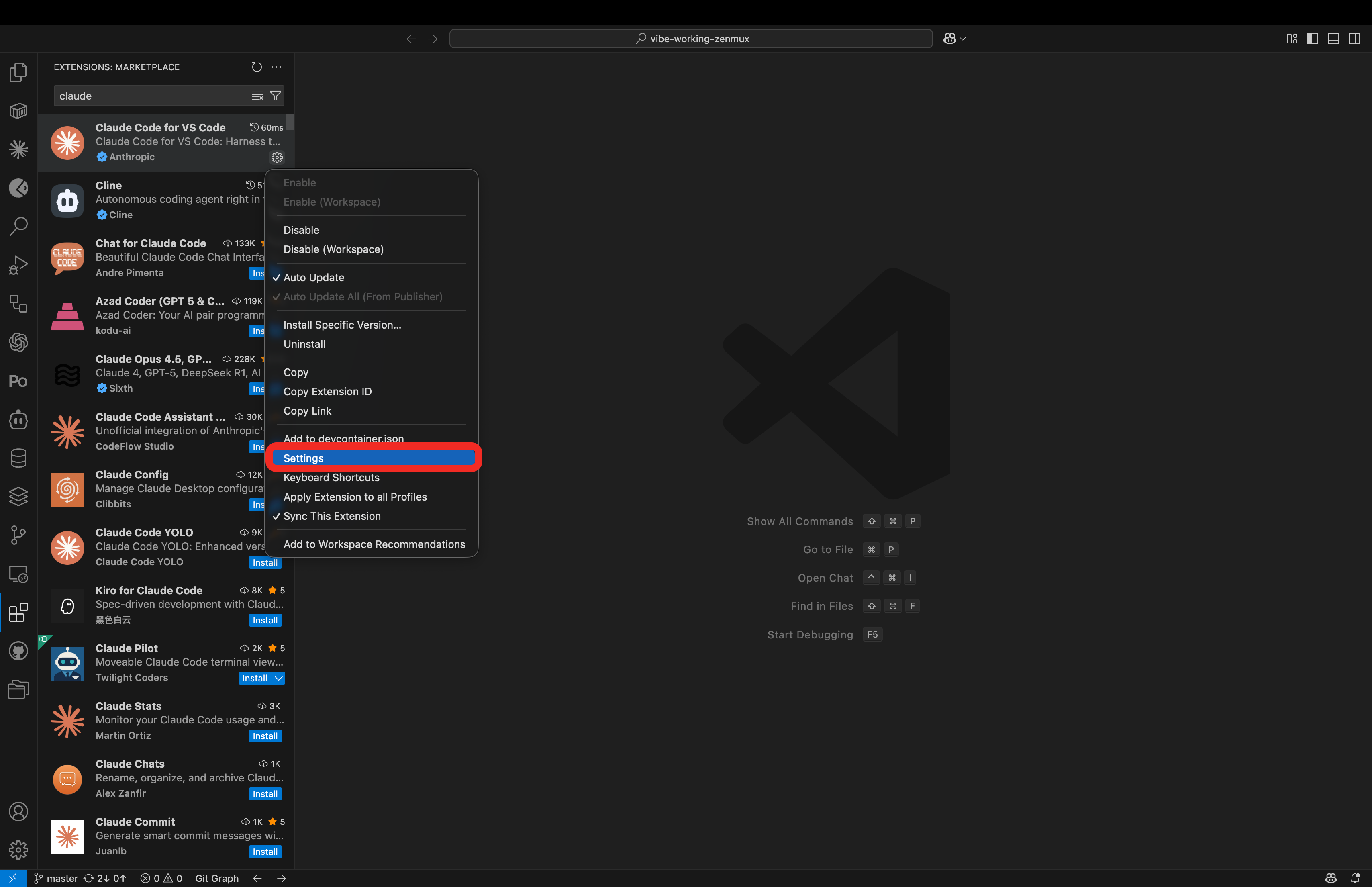 安装 Claude Code Extension